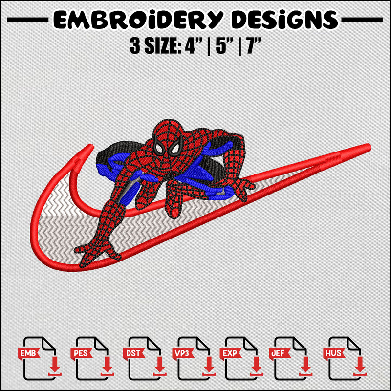 Spiderma x nike embroidery design