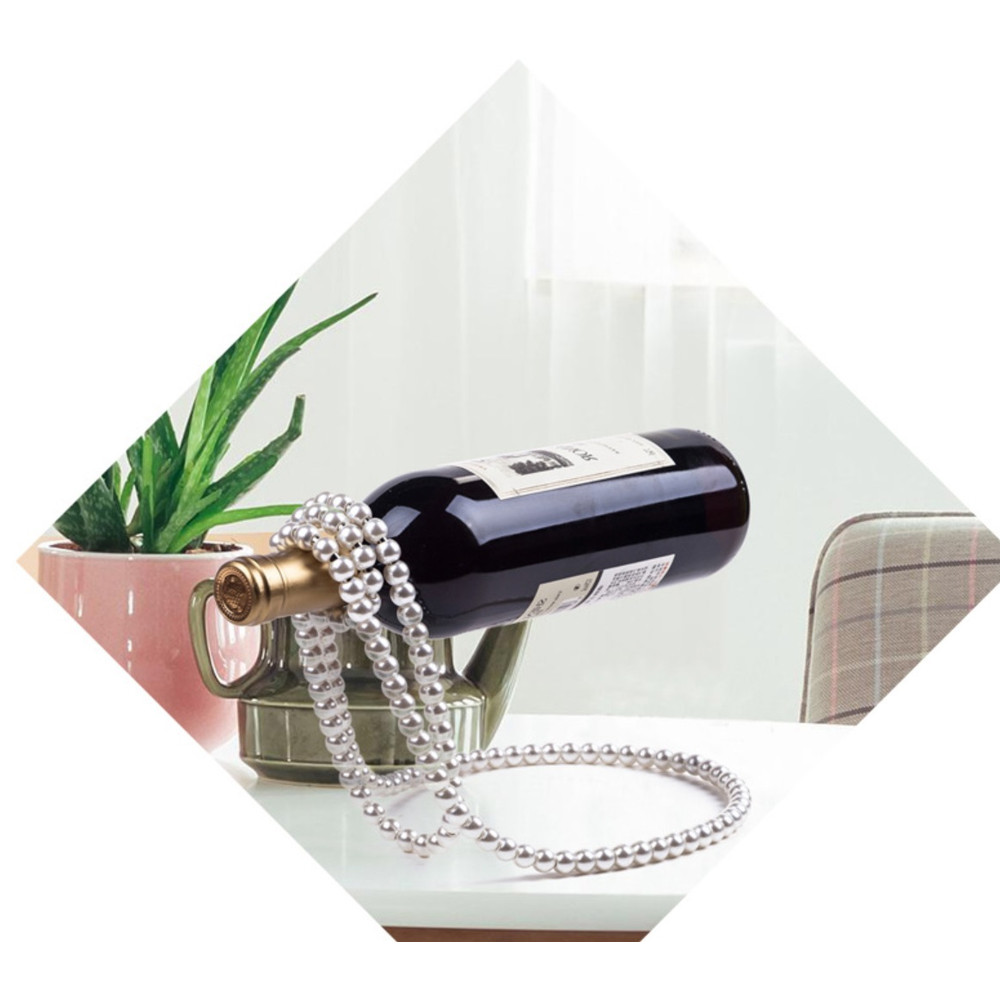 Pearl Necklace Stainless Steel Wine Rack3.jpg