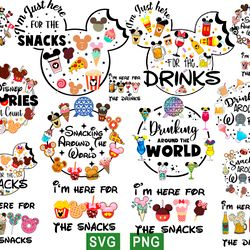 bundle disney snacking drinking around the world svg png design