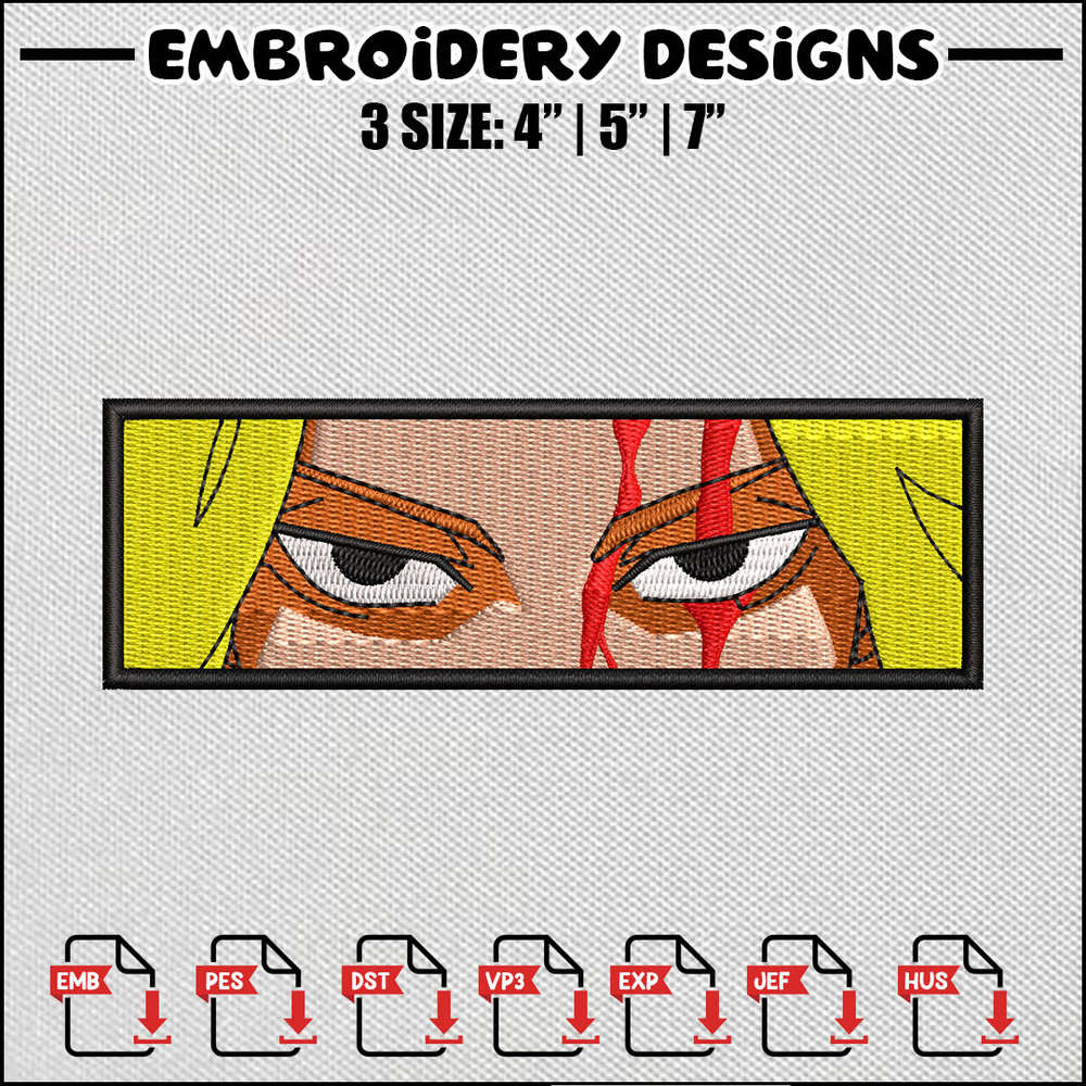 Mikey eyes embroidery design