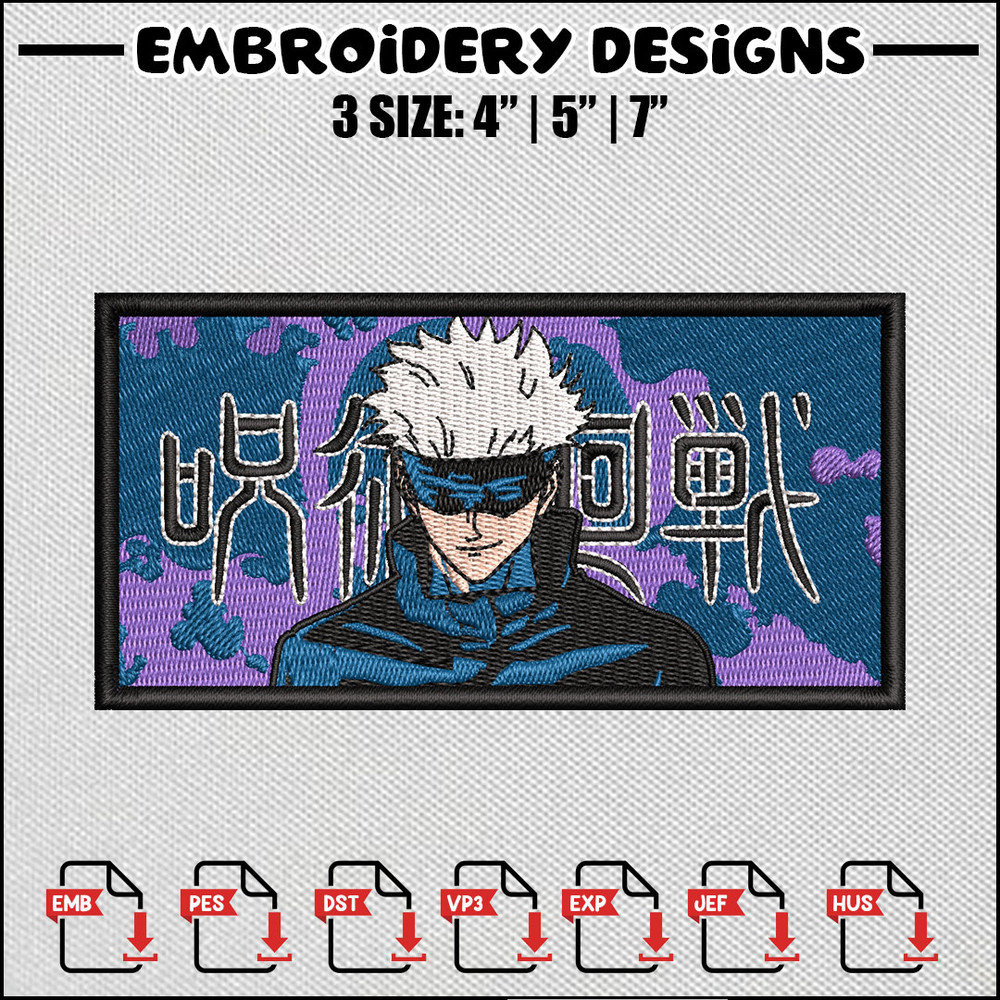 Gojo frame embroidery design