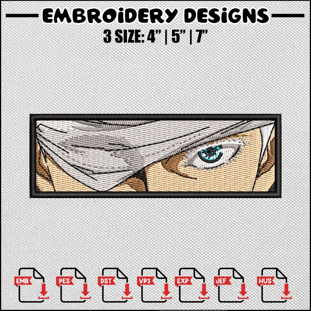 Gojo satoru eyes embroidery design