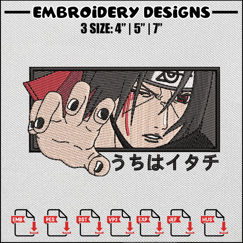 Itachi frame embroidery design