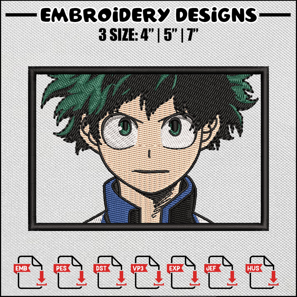 Midoriya frame embroidery design
