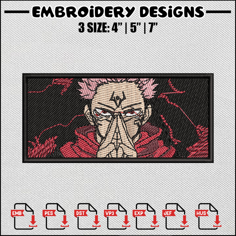 Yuji frame embroidery design