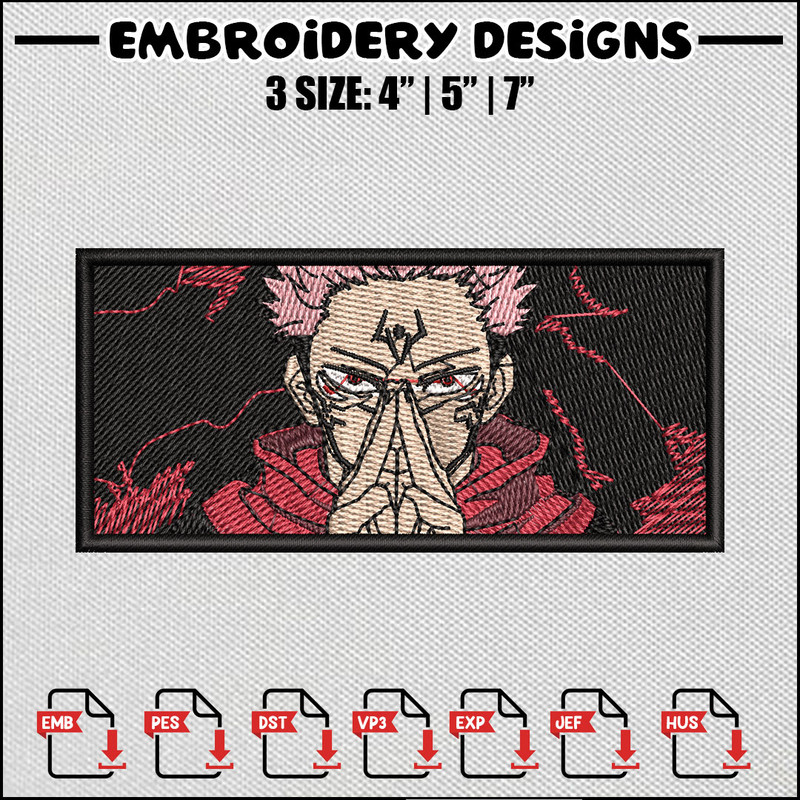 Yuji frame embroidery design