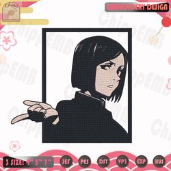 kugisaki nobara embroidery design, jujutsu kaisen embroidery design, anime embroidery design, machine embroidery designs