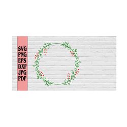 christmas wreath svg png eps dxf jpg pdf/mistletoe wreath svg/christmas svg/mistletoe svg/wreath svg/green wreath svg/ho