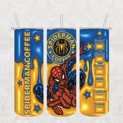 spiderman png, 3d tumbler wrap, straight tumbler png design 20oz/ 30oz tumbler png file instant download