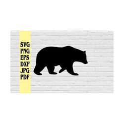 bear silhouette svg png eps dxf jpg pdf/bears svg/mama bear svg/bear cut file/black bear svg/black bear svg/grizzly bear