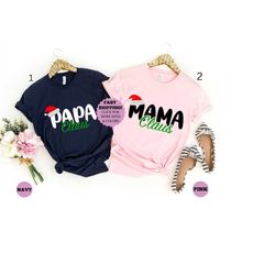 mama claus shirt, mama papa shirt, family mama claus sweatshirt, matching family christmas shirt, mom christmas shirts,f