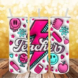 teacher tumbler png, 3d tumbler wrap, straight tumbler png design 20oz/ 30oz tumbler png file instant download