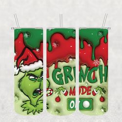 grinch christmas tumbler png, 3d tumbler wrap, straight tumbler png design 20oz/ 30oz tumbler png file instant download