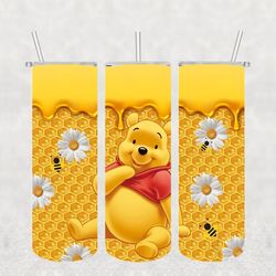 pooh disney tumbler png, 3d tumbler wrap, straight tumbler png design 20oz/ 30oz tumbler png file instant download