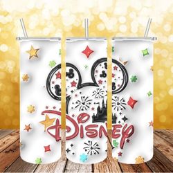 mickey disney png, 3d tumbler wrap, straight tumbler png design 20oz/ 30oz tumbler png file instant download