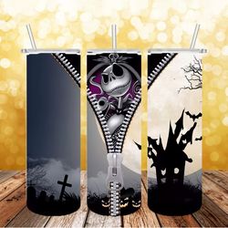 jack skellington png, 3d tumbler wrap, straight tumbler png design 20oz/ 30oz tumbler png file instant download