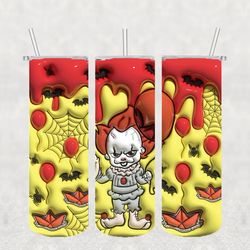 it halloween png, 3d tumbler wrap, straight tumbler png design 20oz/ 30oz tumbler png file instant download