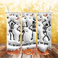 skelleton halloween png, 3d tumbler wrap, straight tumbler png design 20oz/ 30oz tumbler png file instant download