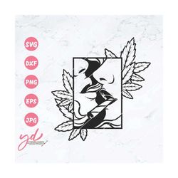 weed kiss svg png | smoking weed svg | sexy lips svg | weed leaf svg | smoking joint marijuana cannabis svg | lips kissi