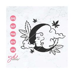 moon woman smoking weed svg | woman smoking svg | moon svg | weed moon svg | weed marijuana cannabis svg | woman smoking