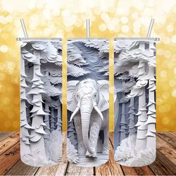 elephant tumbler png, 3d tumbler wrap, straight tumbler png design 20oz/ 30oz tumbler png file instant download