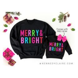 christmas mommy and me outfits, christmas gift for mom from daughter, baby girl christmas outfit