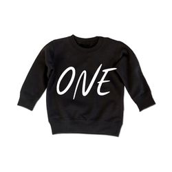 one birthday shirt, one sweatshirt, first birthday boy shirt