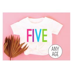 5th birthday shirt girl, fifth birthday tshirts, five year old birthday girl shirt, 5 year old birthday gift