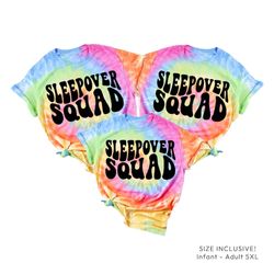 sleepover squad sleepover shirts, slumber party squad tshirts, birthday girl shirts, girls birthday t shirts matching be