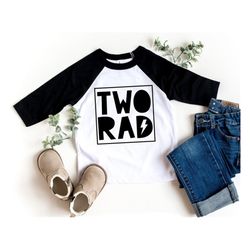 boys second birthday shirt, two rad shirt, boys 2nd birthday shirt boy, second birthday boy, baseball birthday shirt rag