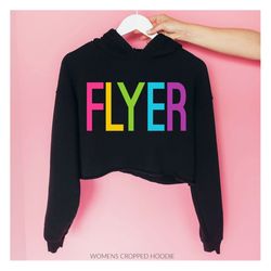 flyer cheer sweatshirt, girls cheer shirt, cheer hoodie, girls cheerleading tshirt for women