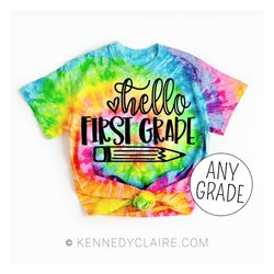 first grade shirt, teacher shirts, back to school shirt, 1st grade shirt, hello 1st grade first day of school