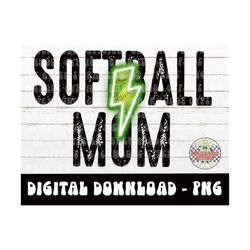 softball mom png - mom bolt - sports mom - sublimation design - digital download - softball bolt mom