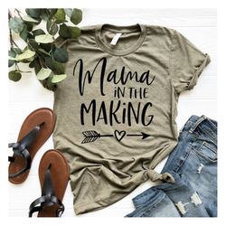 pregnancy announcement shirt, mama in the making, baby announcement shirt, pregnancy reveal shirts, mommy to be shirt, n