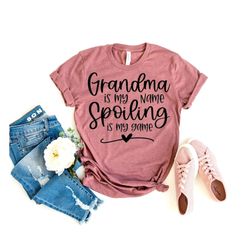 grandma is my name spoiling is my game, grandma shirt, mothers day shirt, gift for grandma to be