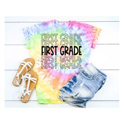 First Grade Teacher Shirt, Back to School Shirt 1st Grade Shirt Tie Dye First Grade Shirt, First Day of First Grade Teac