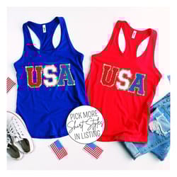 4th of july tank top shirt for women, fourth of july shirt, usa shirt, funny july 4th of july outfit, patriotic shirt