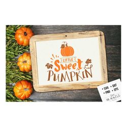sweet little pumpkin svg, little pumpkin svg, autumn svg, fall svg, autumn svg design, thanksgiving svg,  autumn leaves