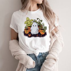 ghost plant shirt, halloween plant lady tshirt, gardening tshirt gift, crazy plant lady, halloween tshirt - a670
