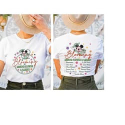 blooming around flower and garden shirt, disney mickey epcot festival shirt, disneyworld trip shirt, disneyland tee, gar