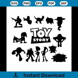 toy story animation svg, cartoon character toy story svg, disney figure, svg, cricut silhouette, svg, png, dxf, eps