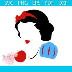 snow white silhouette svg, disney svg, snow white svg, snow svg, white svg, sihouette svg, apple svg, white skin svg, bl
