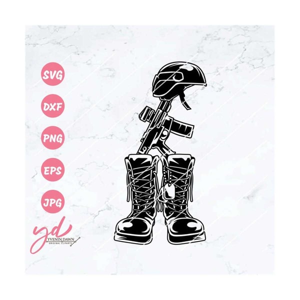 Fallen Soldier Tribute Svg | Army Svg | War Hero Svg | Dog T | Inspire ...