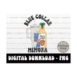 blue collar mimosa png - blue collar - blue collar mimosa - sublimation design - digital download