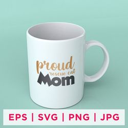 proud rescue cat mom cat rescue quote stickers