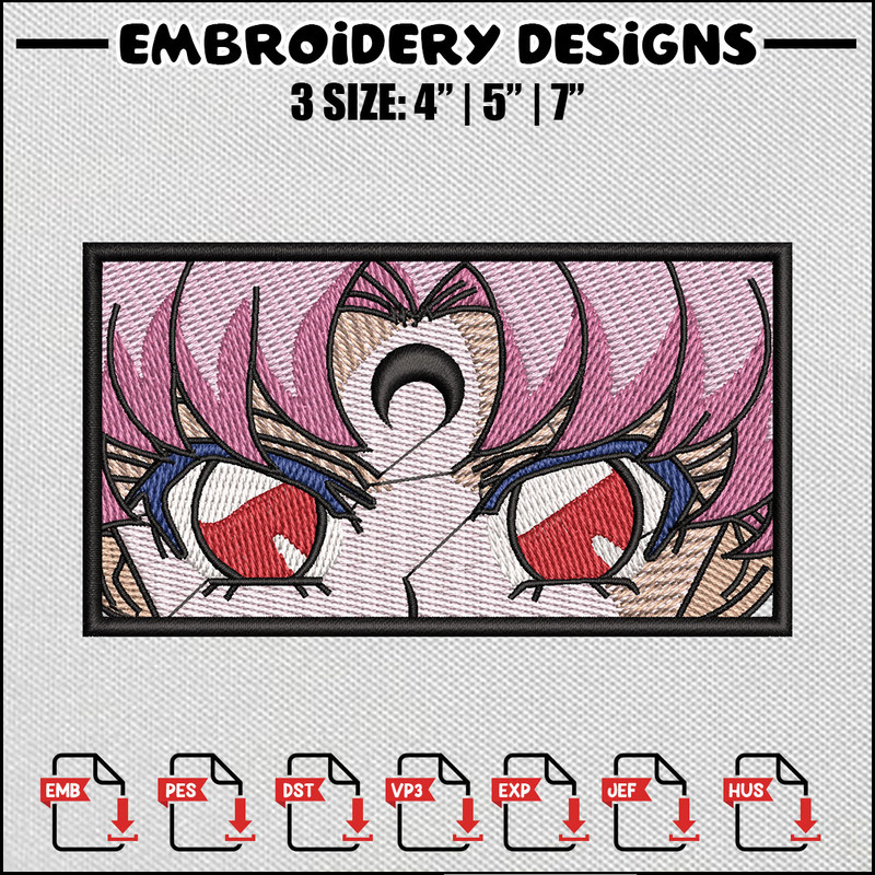 Sailor moon embroidery design