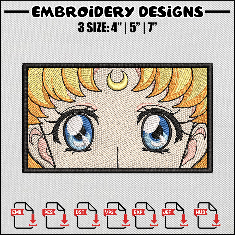 Usagi eyes embroidery design