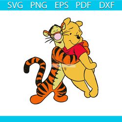 tigger hug pooh svg, disney svg, pooh svg, pooh bear svg, tigger svg, tigger winnie the pooh svg, tigger disney svg, hap