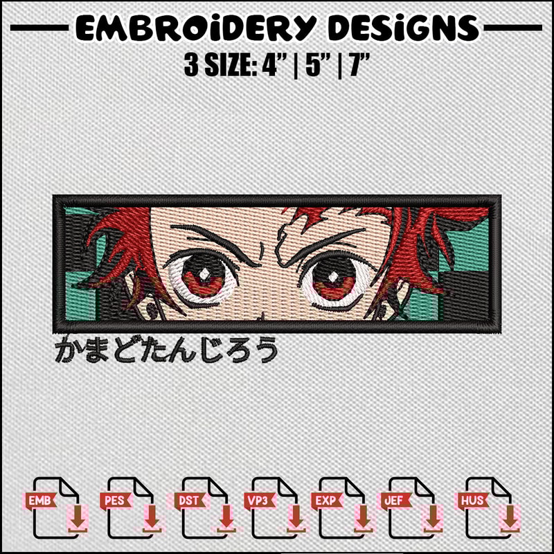 Tanjiro eyes embroidery design