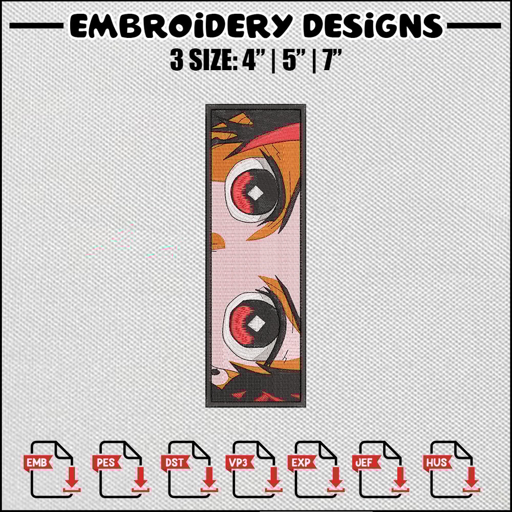 Tanjiro eyes embroidery design